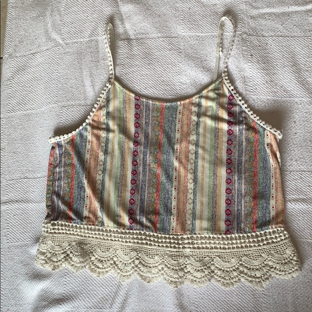 Cami Crop Top with Crocheted Bottom